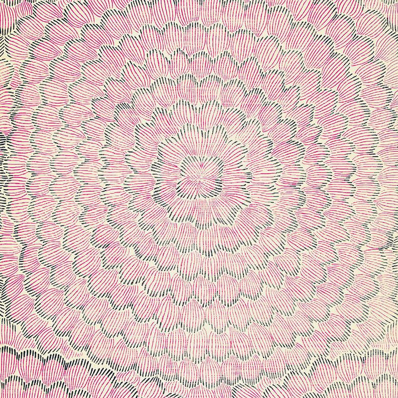 Feather Bloom Sisal Fuchsia & Jet 5006076 by Schumacher Designer Wallpaper Celerie Kemble 34.0" - Swanky Fabrics -