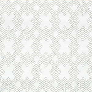 Hix Embroidered Paperweave Grey 5008950 by Schumacher Wallpaper
