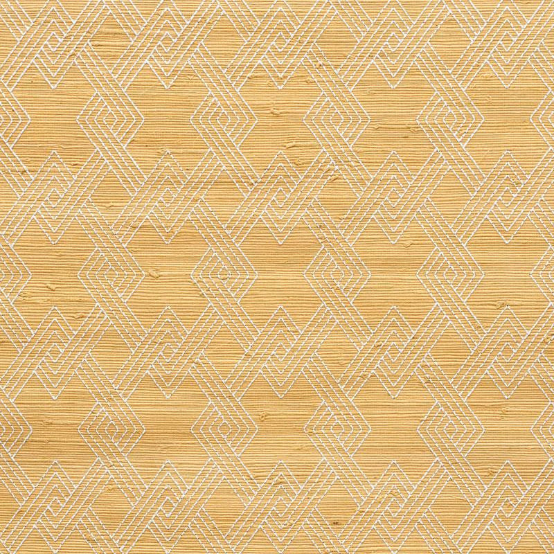 Hix Embroidered Jute Natural 5008960 by Schumacher Wallpaper Happy Together 3.75" - Fabric Carolina -