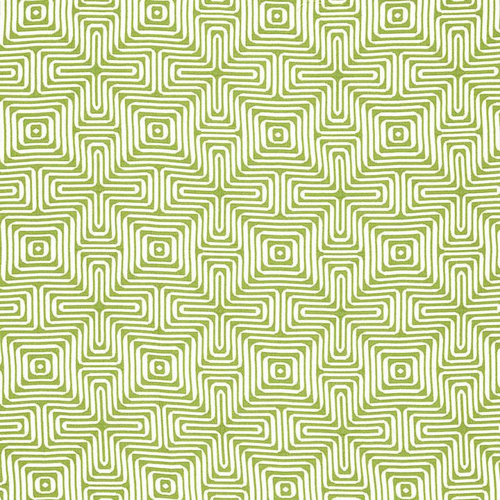 Amazing Maze Indoor/Outdoor Palm 65321 by Schumacher Designer Fabric Trina Turk 6.38" - Swanky Fabrics -