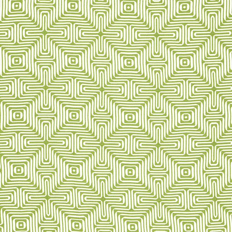 Amazing Maze Indoor/Outdoor Palm 65321 by Schumacher Fabric Trina Turk 6.38" - Fabric Carolina -