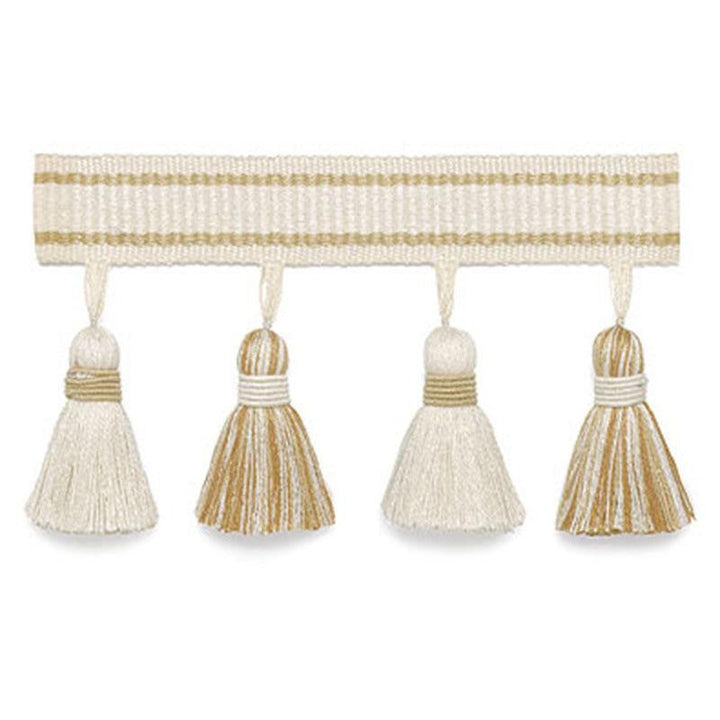 Merida Tassel Fringe Sand 63084 by Schumacher Designer Trim Plein Air Trimmings - Swanky Fabrics -