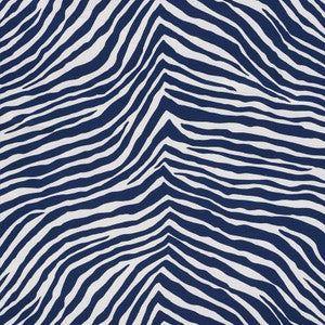 Iconic Zebra Blue 177440 by Schumacher Fabric