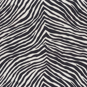 Iconic Zebra Black 177443 by Schumacher Fabric