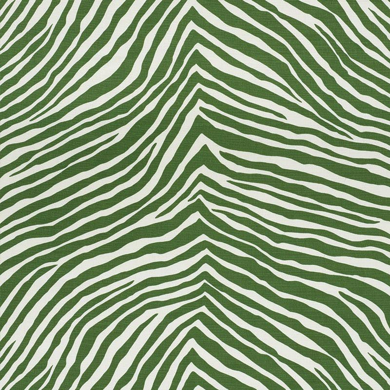 Iconic Zebra Green 177441 by Schumacher Fabric Happy Together 27.0" - Fabric Carolina -