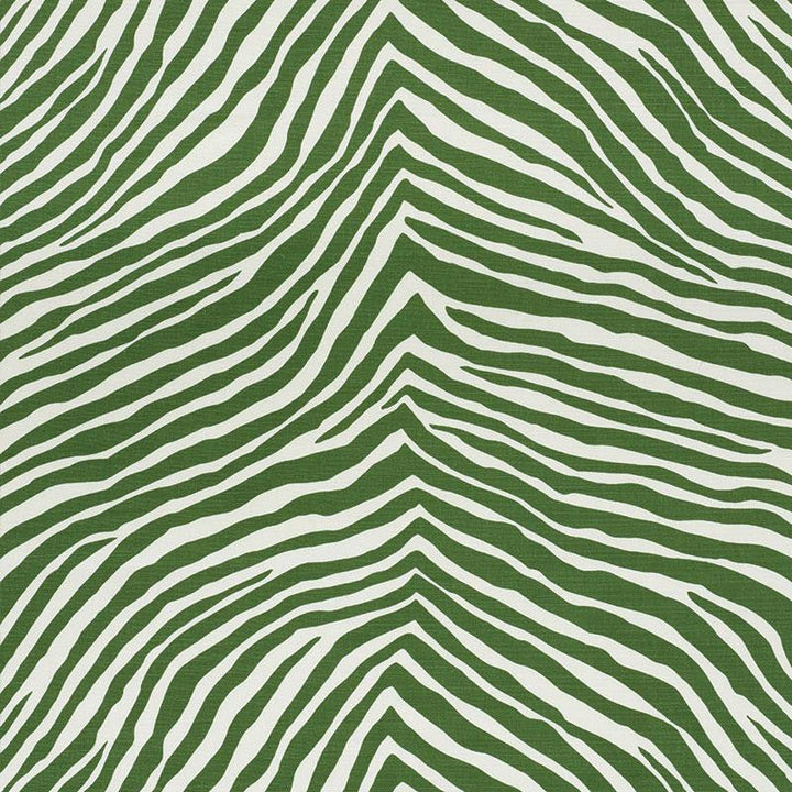 Iconic Zebra Green 177441 by Schumacher Designer Fabric Happy Together 27.0" - Swanky Fabrics -