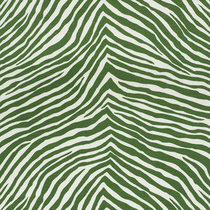 Iconic Zebra Green 177441 by Schumacher Fabric