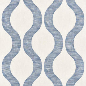 Ondata Blue 73223 by Schumacher Fabric