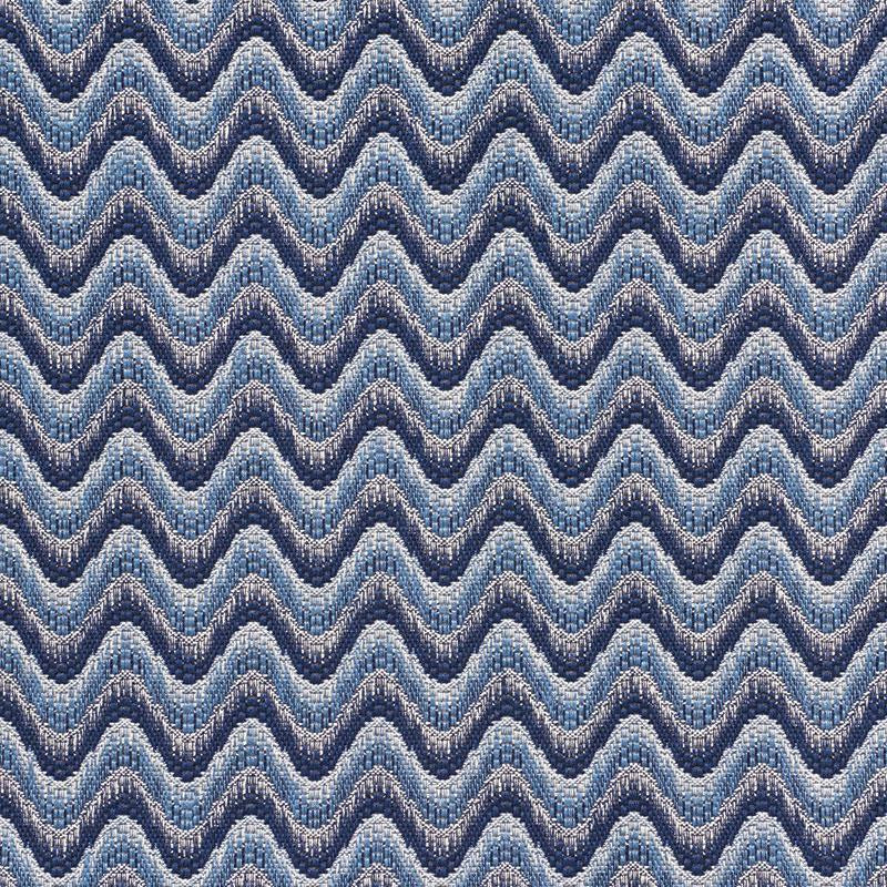 Bargello Wave Blue 73440 by Schumacher Fabric Happy Together 2.25" - Fabric Carolina -