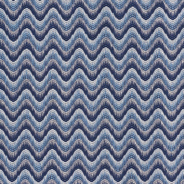 Bargello Wave Blue 73440 by Schumacher Fabric Happy Together 2.25" - Fabric Carolina -