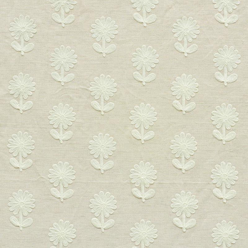 Paley Embroidery Natural 73482 by Schumacher Fabric Happy Together 2.0" - Fabric Carolina -