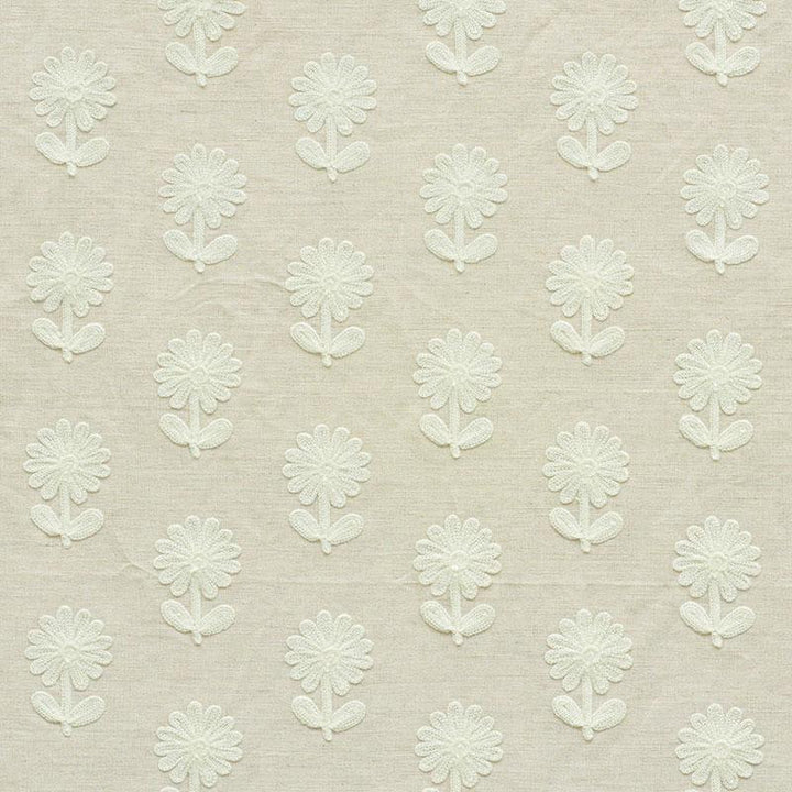 Paley Embroidery Natural 73482 by Schumacher Fabric Happy Together 2.0" - Fabric Carolina -