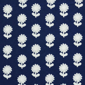 Paley Embroidery Blue 73483 by Schumacher Fabric