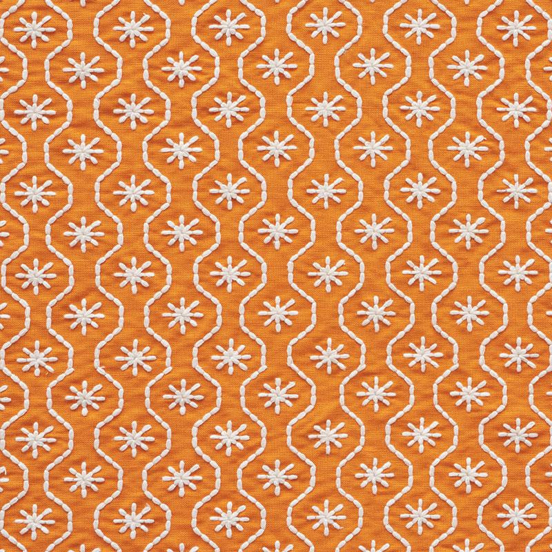 Gigi Embroidery Orange 73491 by Schumacher Fabric Happy Together 2.0" - Fabric Carolina -