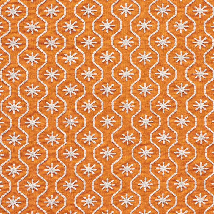 Gigi Embroidery Orange 73491 by Schumacher Fabric Happy Together 2.0" - Fabric Carolina -