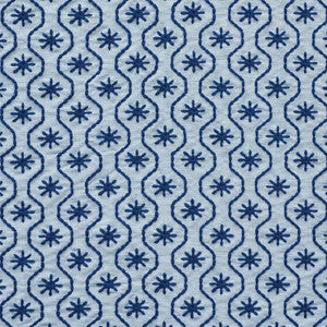 Gigi Embroidery Blue 73492 by Schumacher Fabric
