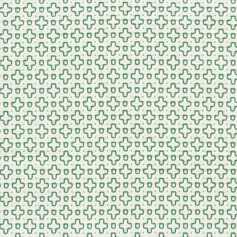 Scout Embroidery Green 73561 by Schumacher Fabric Happy Together 1.25" - Fabric Carolina -