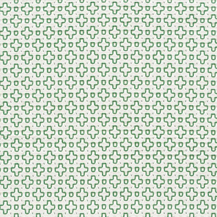 Scout Embroidery Green 73561 by Schumacher Fabric Happy Together 1.25" - Fabric Carolina -