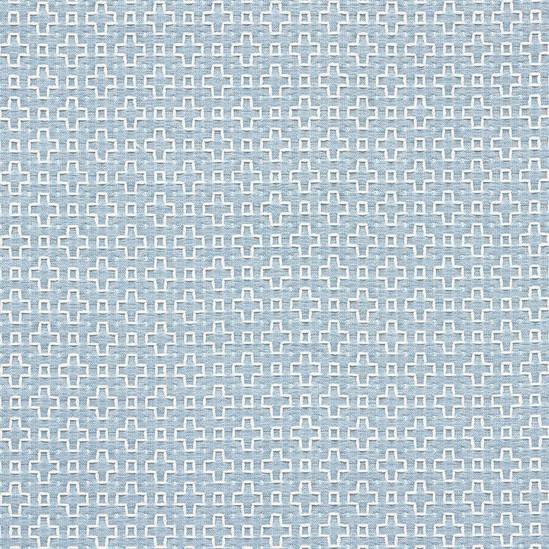 Scout Embroidery Sky 73563 by Schumacher Fabric Happy Together 1.25" - Fabric Carolina -