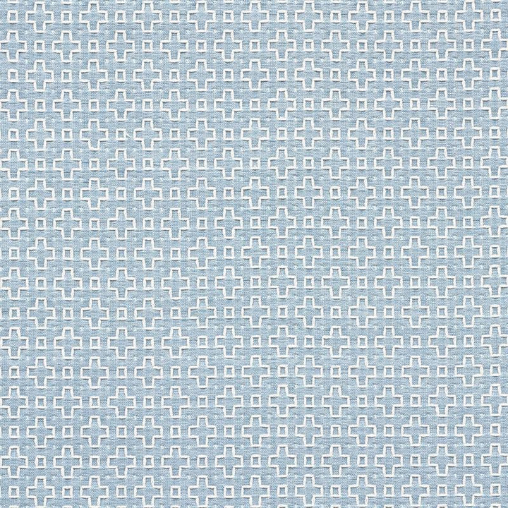 Scout Embroidery Sky 73563 by Schumacher Fabric Happy Together 1.25" - Fabric Carolina -