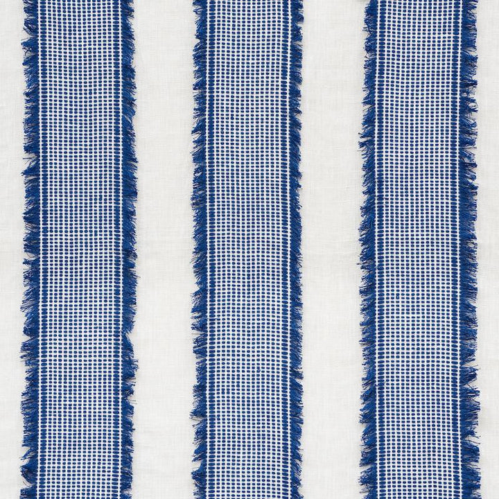 Tulum Casement Blue 73590 by Schumacher Designer Fabric Happy Together 8.25" - Swanky Fabrics -