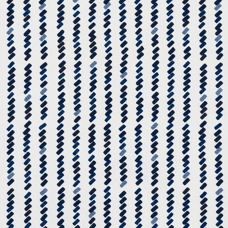 Tic For Tac Blue 176541 by Schumacher Fabric David Kaihoi 6.75" - Fabric Carolina -