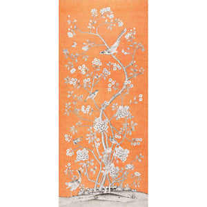 Chinois Palais Tangerine 175044 by Schumacher Fabric