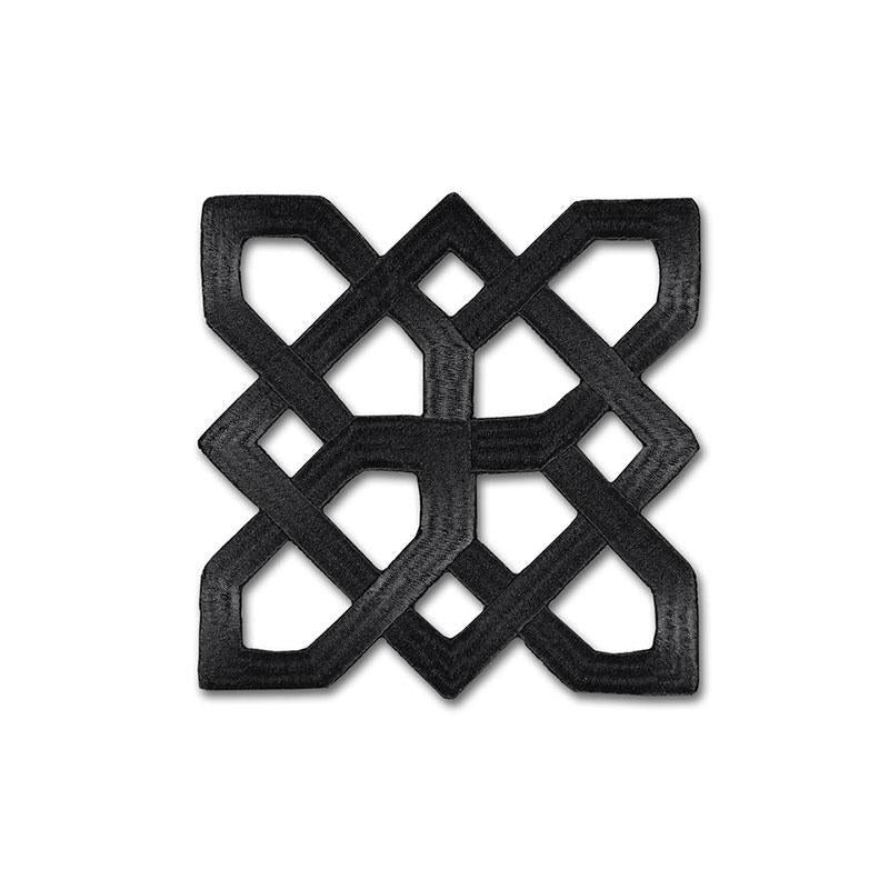 Shanghai Appliqu Noir 66112 by Schumacher Designer Trim Mary Mcdonald 6.62" - Swanky Fabrics -