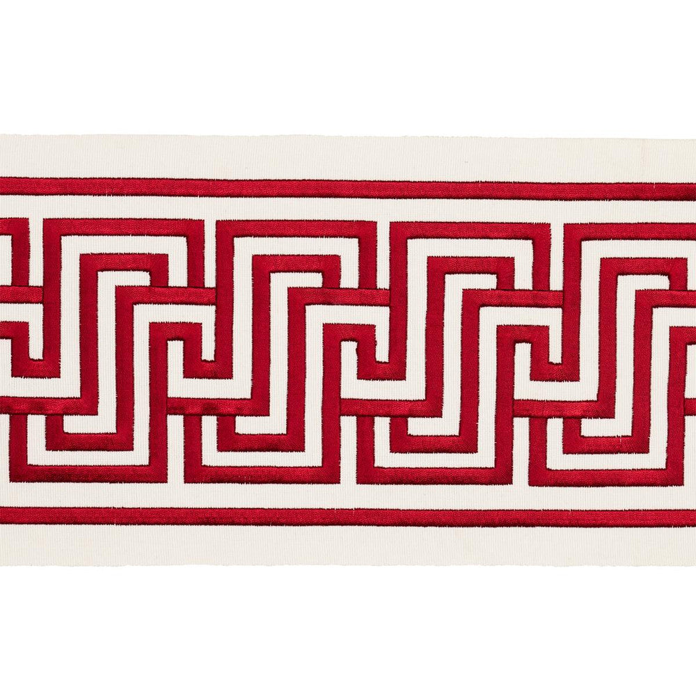 Labyrinth Tape Ruby 66141 by Schumacher Designer Trim Mary Mcdonald 2.5" - Swanky Fabrics -