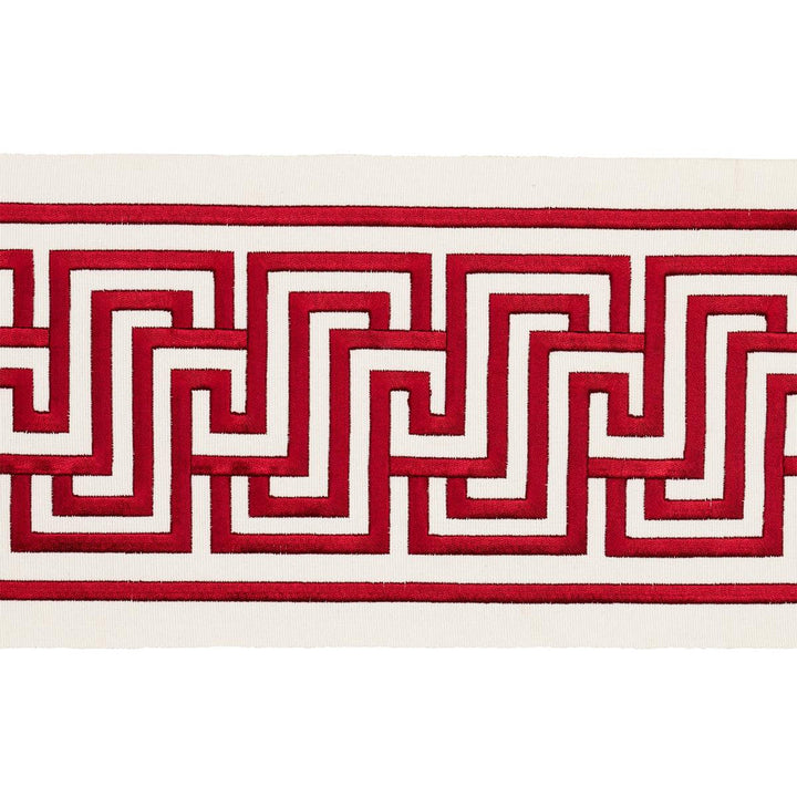 Labyrinth Tape Ruby 66141 by Schumacher Designer Trim Mary Mcdonald 2.5" - Swanky Fabrics -
