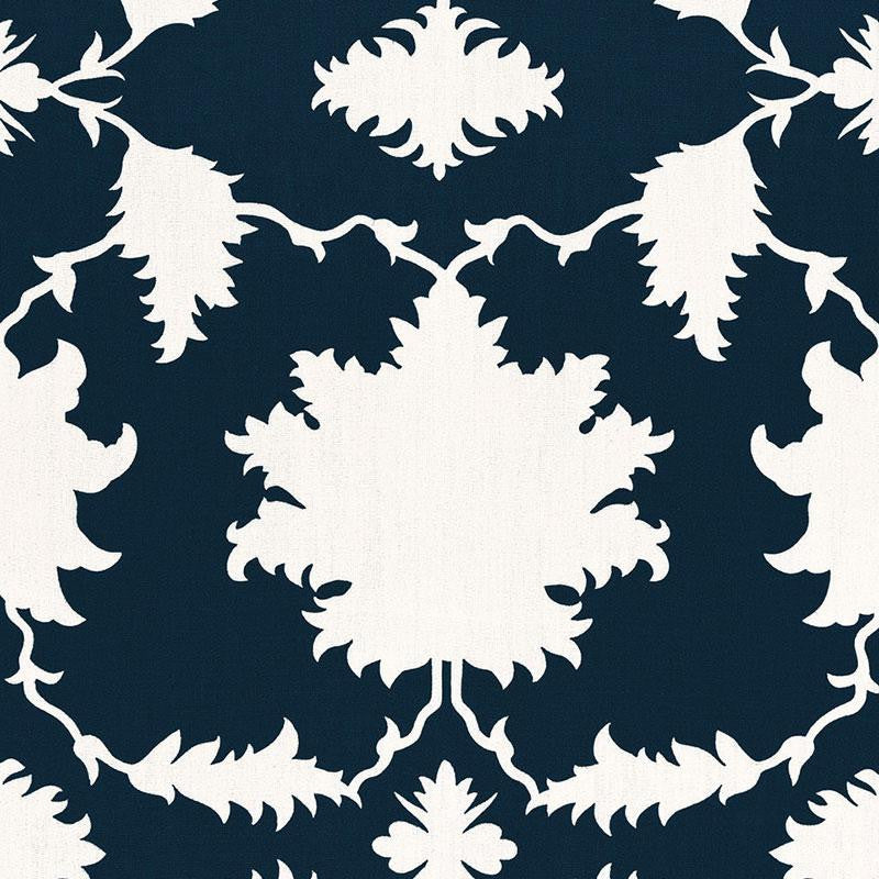 Garden Of Persia Bleu Marine 175033 by Schumacher Fabric Mary Mcdonald 26.0" - Fabric Carolina -