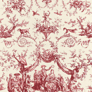 Le Couronnement De La Rosiere Rouge 175270 by Schumacher Fabric