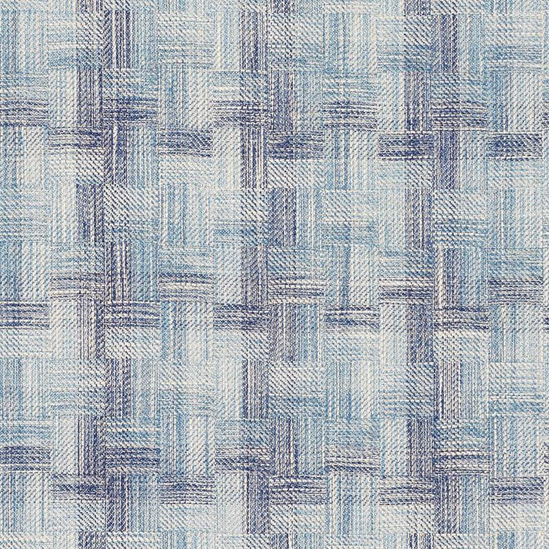 Boro Plaid Indigo 73740 by Schumacher Fabric Folk Art 6.12" - Fabric Carolina -