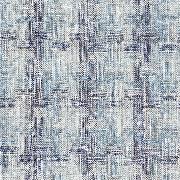 Boro Plaid Indigo 73740 by Schumacher Fabric Folk Art 6.12" - Fabric Carolina -