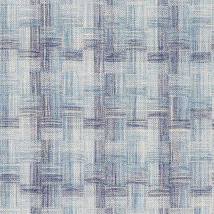 Boro Plaid Indigo 73740 by Schumacher Fabric
