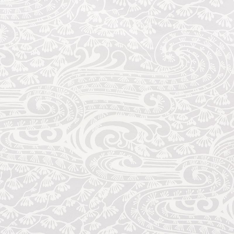 Mizu Grey 5008731 by Schumacher Designer Wallpaper Mingei 13.5" - Swanky Fabrics -