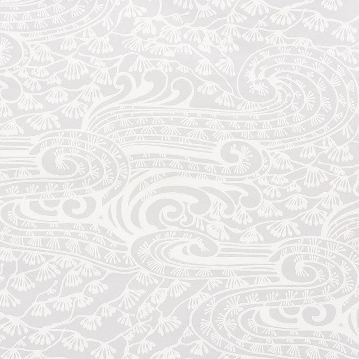 Mizu Grey 5008731 by Schumacher Designer Wallpaper Mingei 13.5" - Swanky Fabrics -