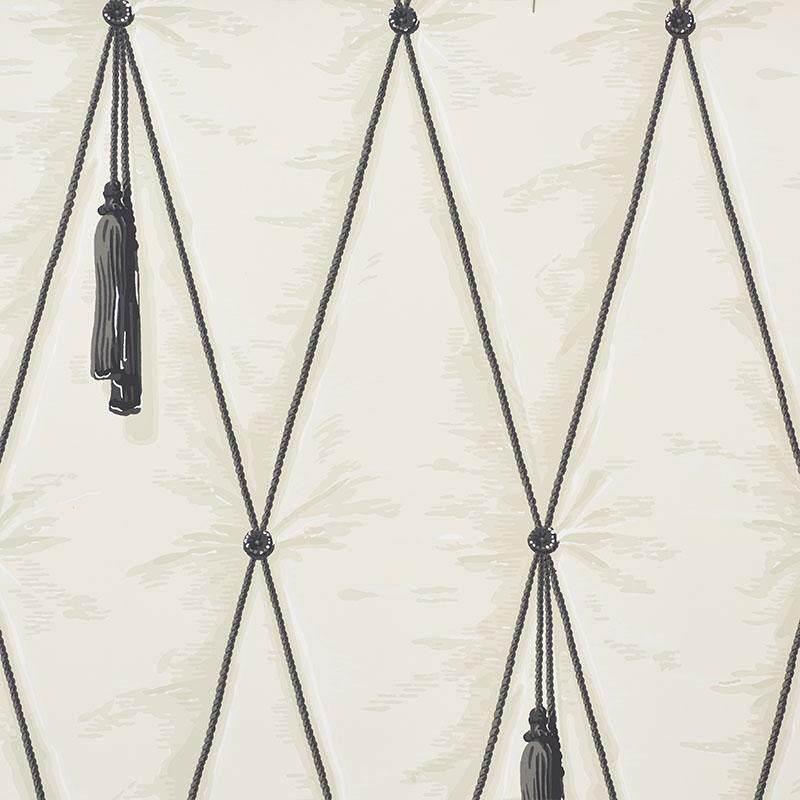 Drapery Bone 5009160 by Schumacher Wallpaper Trompe L'Oeil 9.0" - Fabric Carolina -