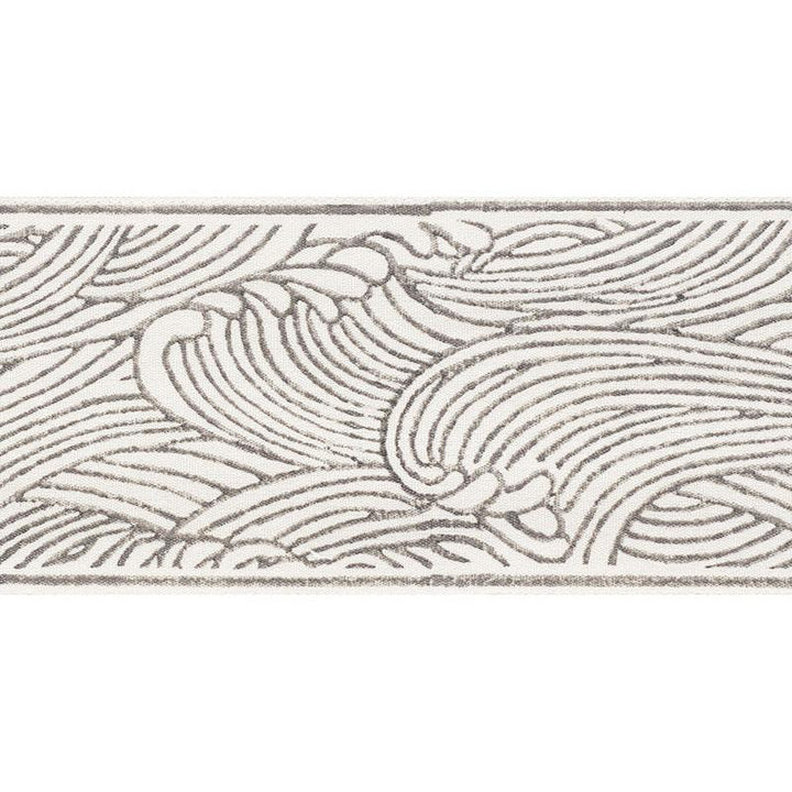 Umi Tape Grey 73721 by Schumacher Designer Trim Mingei 12.0" - Swanky Fabrics -