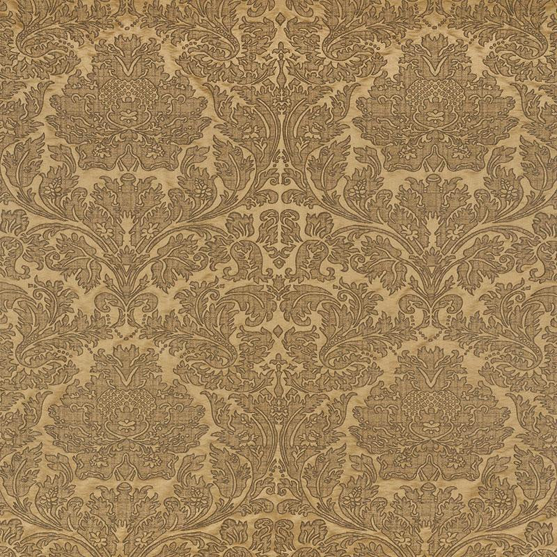 Belice Damasco Antique Gold 71482 by Schumacher Fabric Damasco 27.25" - Fabric Carolina -