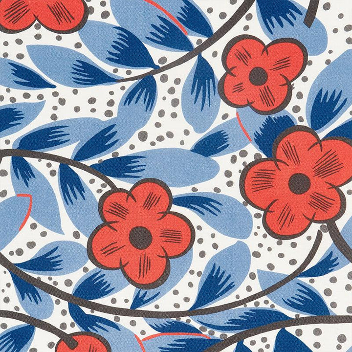 Cocarde Espagnole Red & Blue 177550 by Schumacher Fabric Fashion Forward 27.0" - Fabric Carolina -