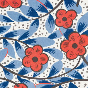 Cocarde Espagnole Red & Blue 177550 by Schumacher Fabric