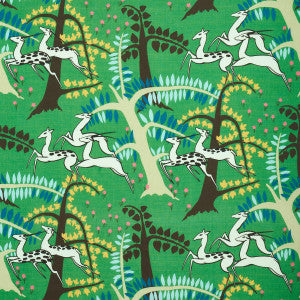 Antelopes Jade 177570 by Schumacher Fabric