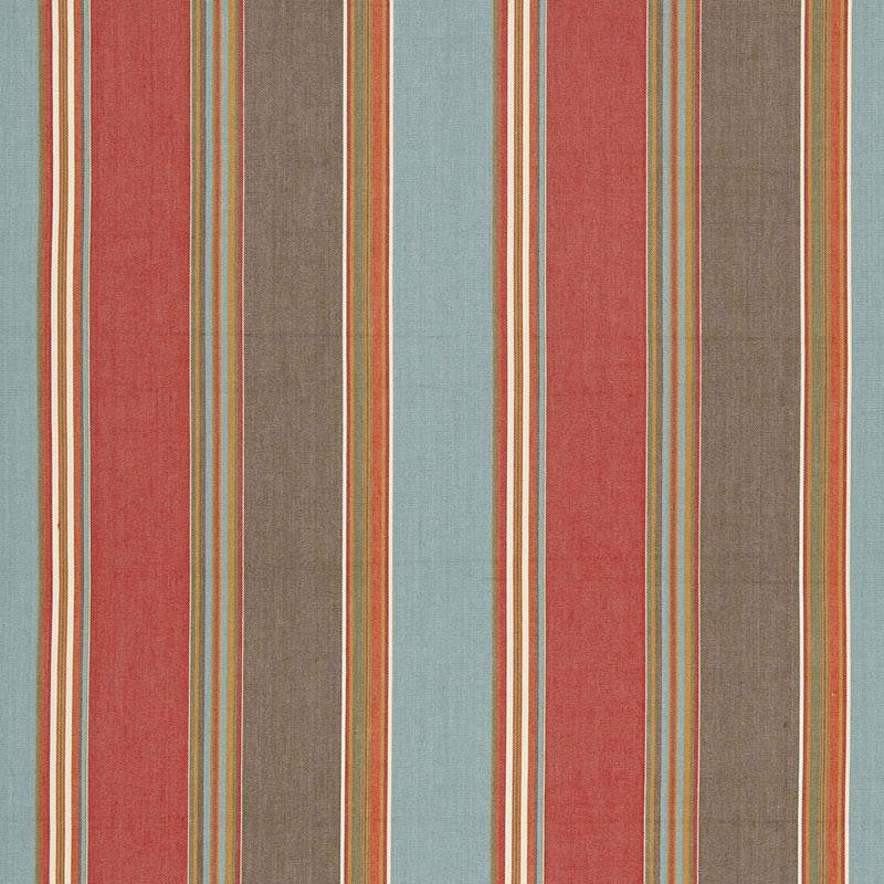 Addison Cotton Stripe Red Earth 66000 by Schumacher Fabric Sea Island Stripe 13.25" - Fabric Carolina -