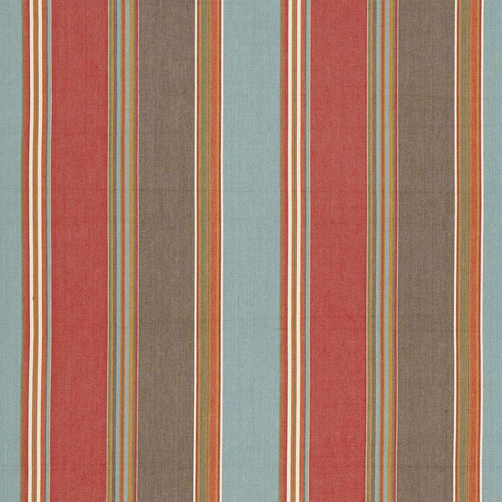 Addison Cotton Stripe Red Earth 66000 by Schumacher Fabric Sea Island Stripe 13.25" - Fabric Carolina -