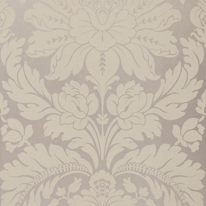 Anvers Damask Nickel 66562 by Schumacher Designer Fabric Courtrai 27.5" - Swanky Fabrics -