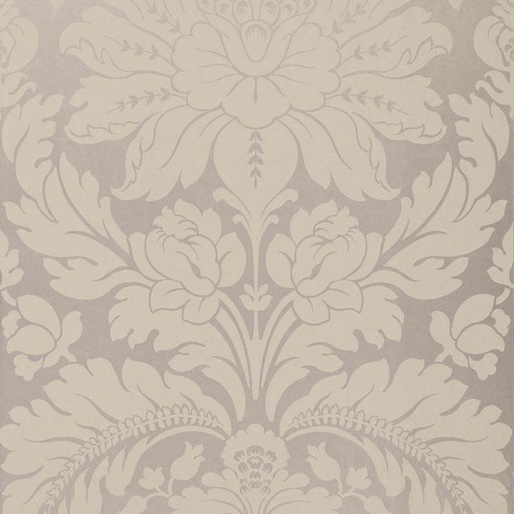 Anvers Damask Nickel 66562 by Schumacher Fabric Courtrai 27.5" - Fabric Carolina -