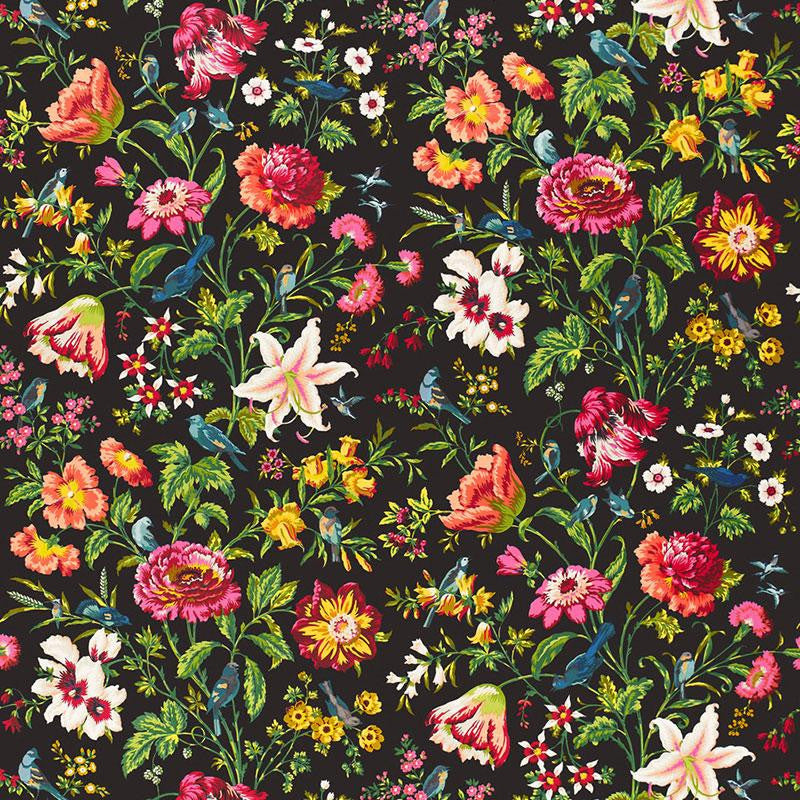 Avondale Floral Night Garden 175221 by Schumacher Designer Fabric Good Vibrations 27.0" - Swanky Fabrics -