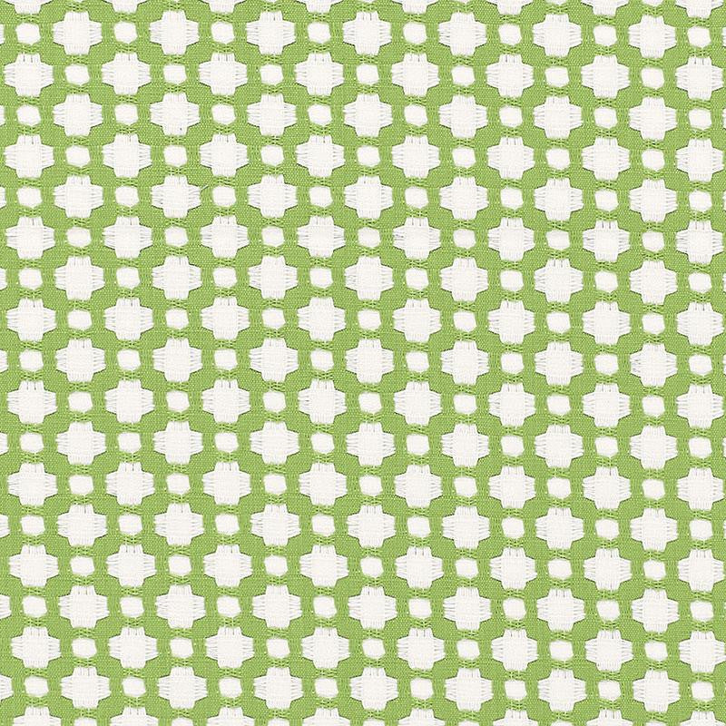 Betwixt Leaf/Blanc 65688 by Schumacher Designer Fabric Essentials: Small-Scale Upholstery 1.62" - Swanky Fabrics -