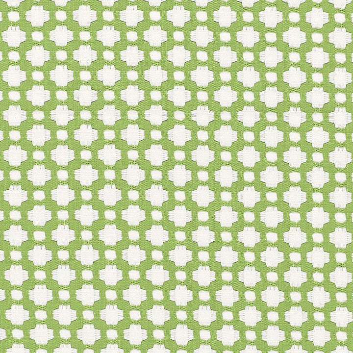 Betwixt Leaf/Blanc 65688 by Schumacher Designer Fabric Essentials: Small-Scale Upholstery 1.62" - Swanky Fabrics -